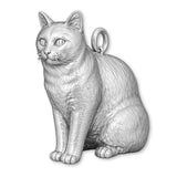 9ct White Gold - American Shorthair Cat Charm