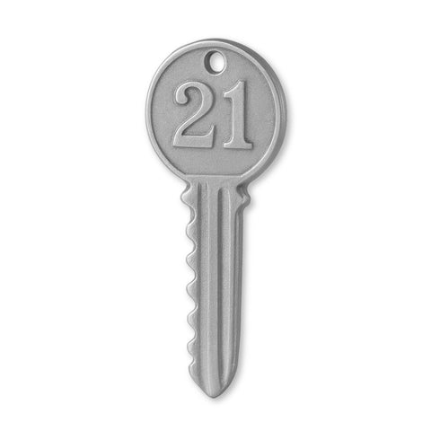 9ct White Gold - 21 House Key Charm