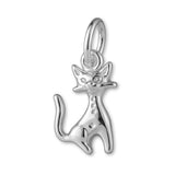 18ct White Gold - Atomic era Cat Charm