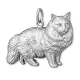 9ct White Gold - Ragdoll Cat Charm