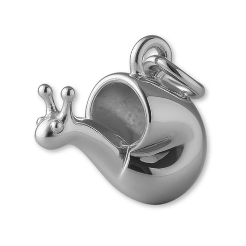 9ct White Gold - Garden Snail Charm