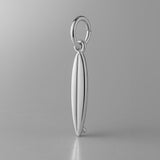 18ct White Gold - Shortboard Surfboard Charm
