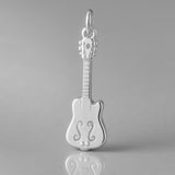 9ct White Gold - ES-335 Guitar Charm