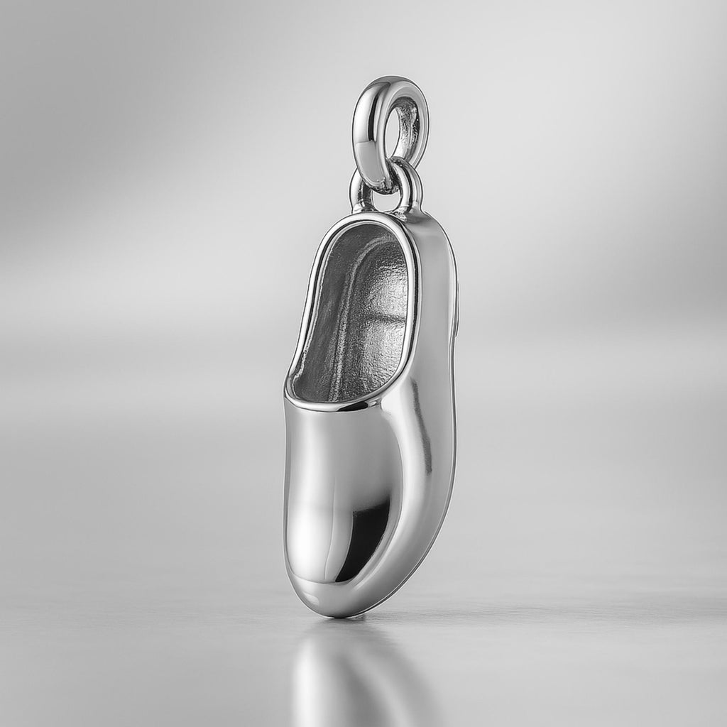 9ct White Gold - Dutch Clog Charm