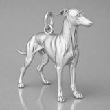18ct White Gold - Greyhound Dog Charm