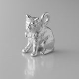 9ct White Gold - House Cat Charm