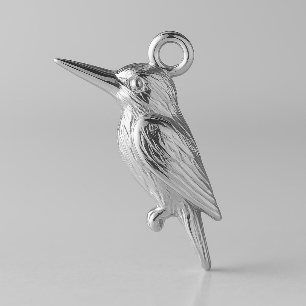 18ct White Gold - Laughing Kookaburra Charm