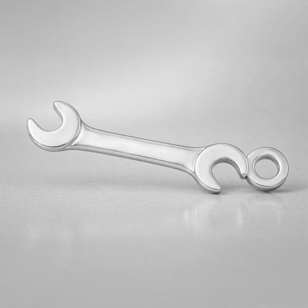 18ct White Gold - Open End Wrench Charm