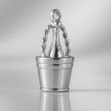 18ct White Gold - Champagne Bucket Charm