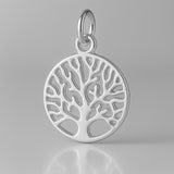 18ct White Gold - Openwork Tree of Life Charm