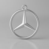 9ct White Gold - Mercedes Charm