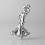 18ct White Gold - Flamenco Dancer Charm