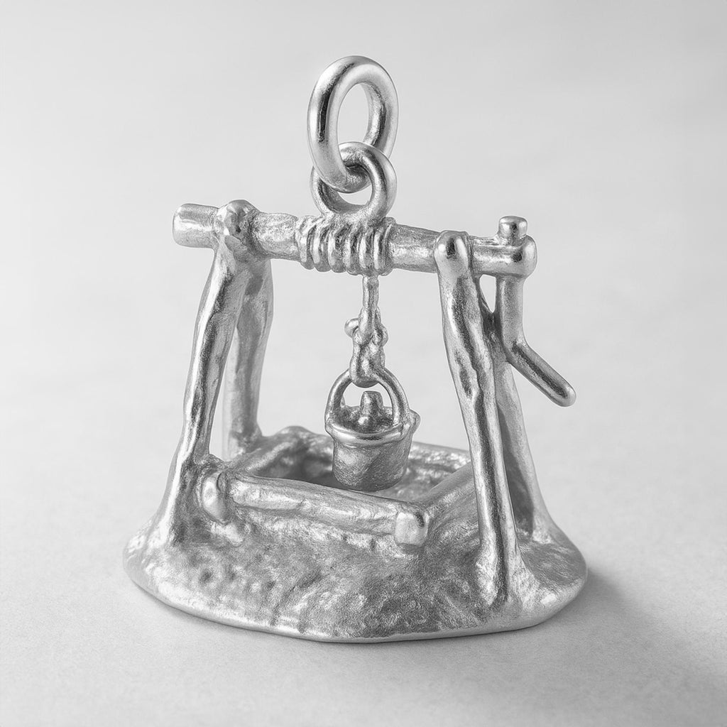 9ct White Gold - Mining Pit Charm
