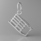 9ct White Gold - Christmas Snow Sled Charm