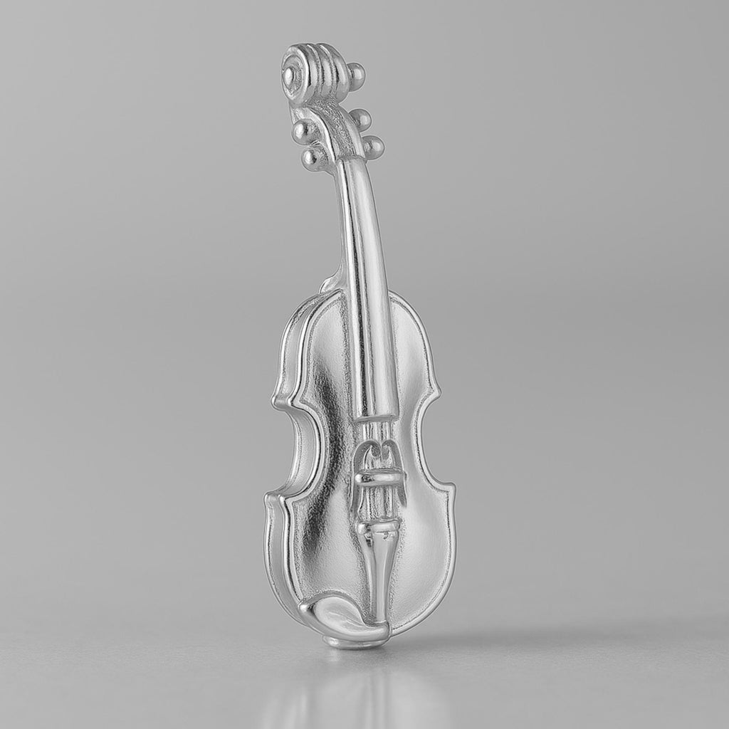 18ct White Gold - Classic Violin Charm
