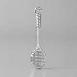 18ct White Gold - Badminton Racket Charm