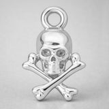 9ct White Gold - Skull and Crossbones Charm