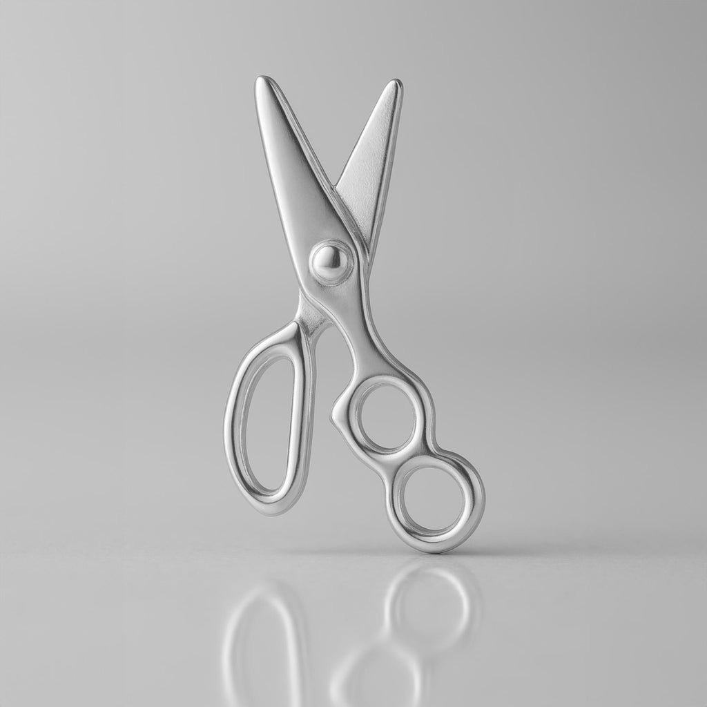 18ct White Gold - Hair Stylist Scissors Charm