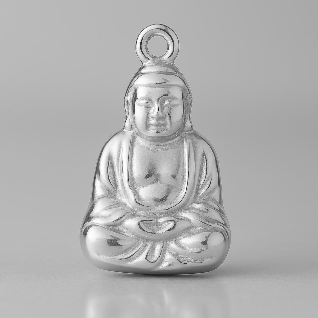 18ct White Gold - Meditating Buddha Charm