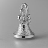 18ct White Gold - Christmas Bow Bell Charm