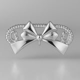 18ct White Gold - Ornate Bow Charm