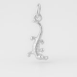 18ct White Gold - Saltwater Crocodile Charm