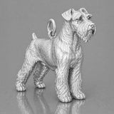 9ct White Gold - Miniature Schnauzer Dog Charm
