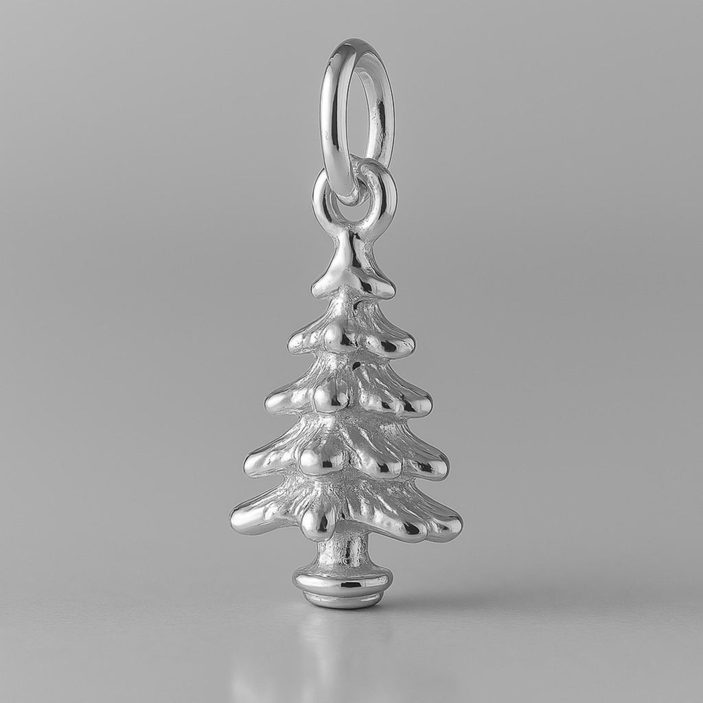 18ct White Gold - Pine Christmas Tree Charm