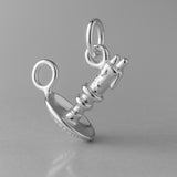 9ct White Gold - Candlestick Holder Charm