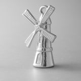 9ct White Gold - Dutch Windmill Charm