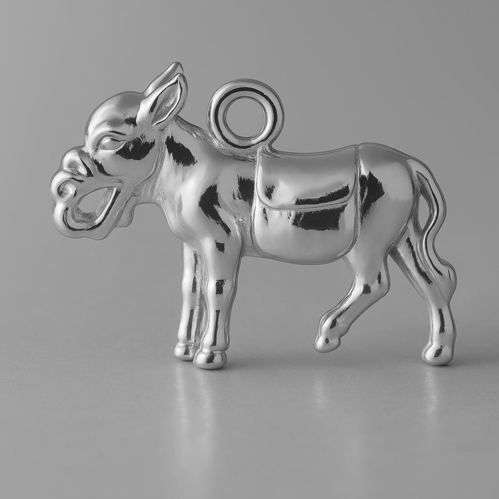 18ct White Gold - Farm Mule Charm