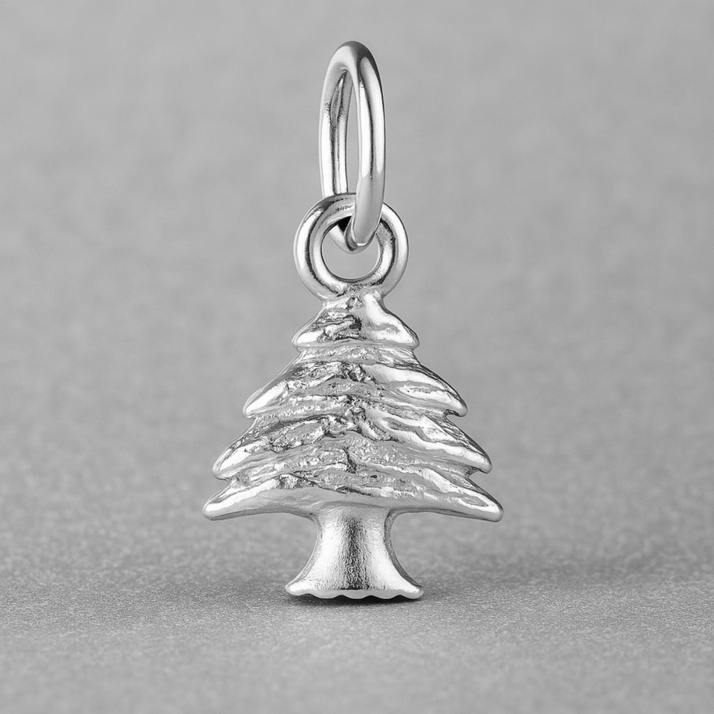 18ct White Gold - Mini Christmas Tree Charm
