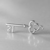 9ct White Gold - 21 Clover Key Charm