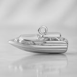 9ct White Gold - Powerboat Charm
