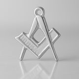 9ct White Gold - Freemason Charm