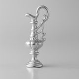 18ct White Gold - Ornate Ewer Pitcher Charm