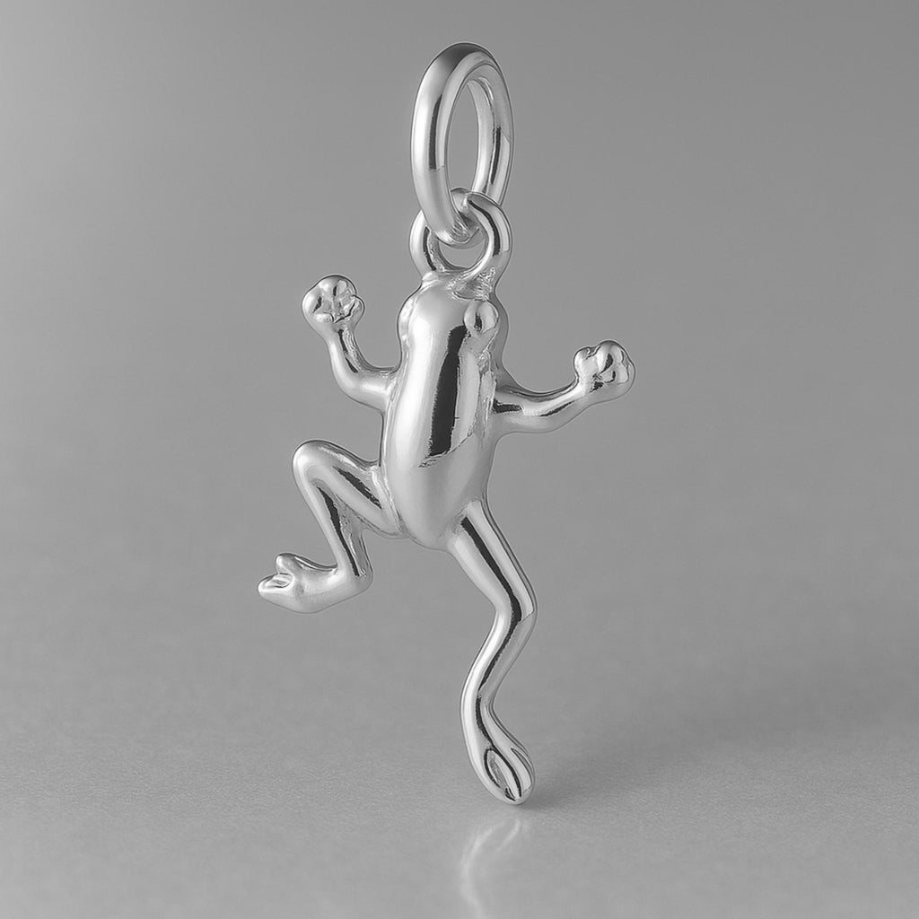 18ct White Gold - Pond Frog Charm