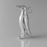 9ct White Gold - King Penguin Charm