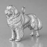9ct White Gold - Newfoundland Dog Charm