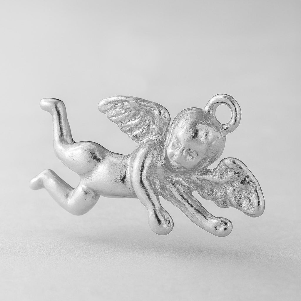 18ct White Gold - Baby Cherub Charm
