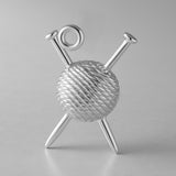 9ct White Gold - Sewing Ball and Yarn Charm
