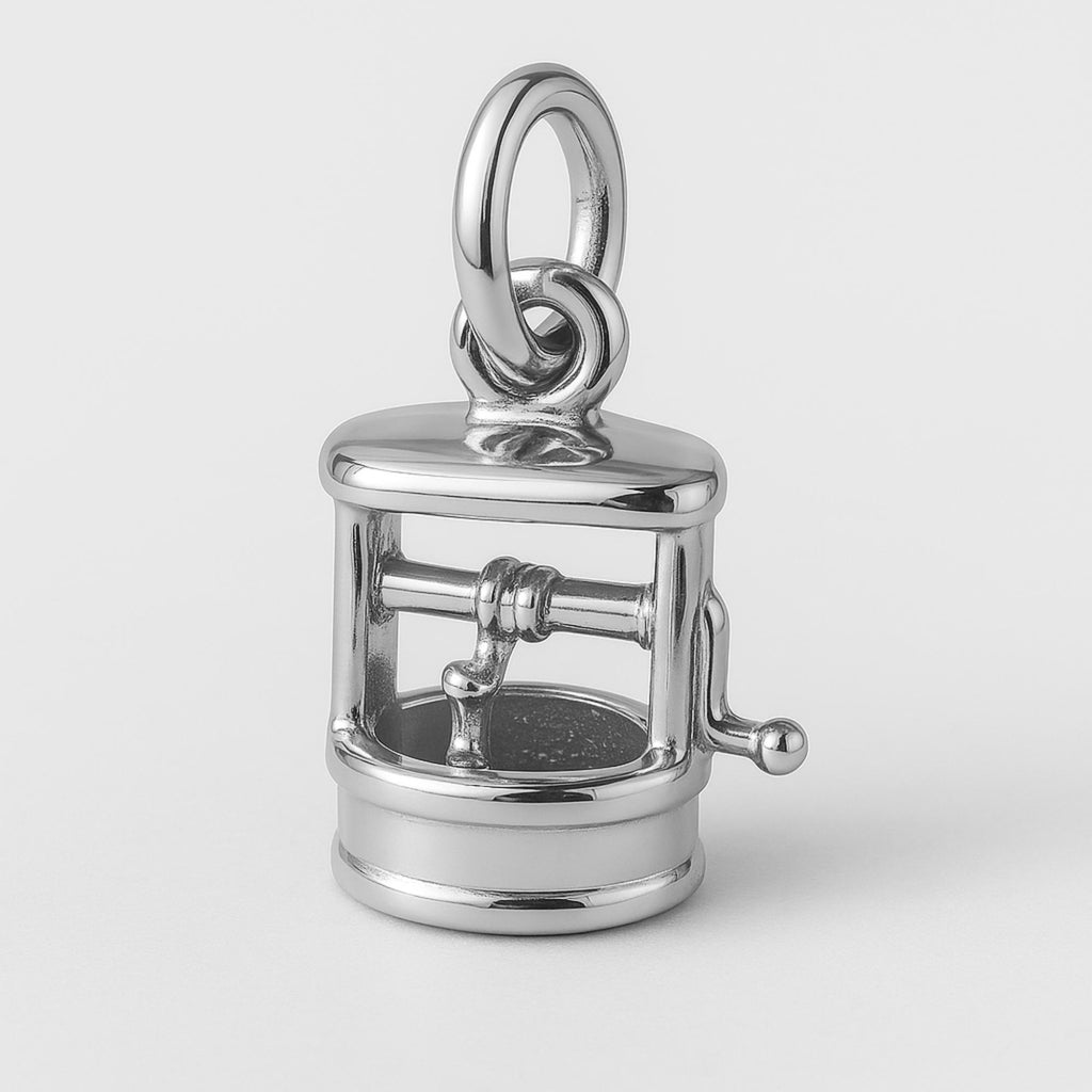 9ct White Gold - Wishing Well Charm