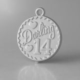 18ct White Gold - Darling 14 Amulet Charm