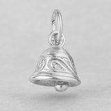 9ct White Gold - Ornate Mini Bell Charm