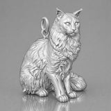 18ct White Gold - Maine Coon Cat Charm