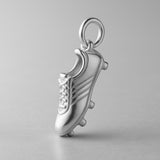 9ct White Gold - Studded Football Boot Charm
