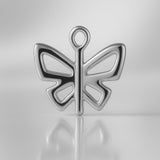 9ct White Gold - Petite Butterfly Charm