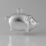 9ct White Gold - Baby Piglet Charm
