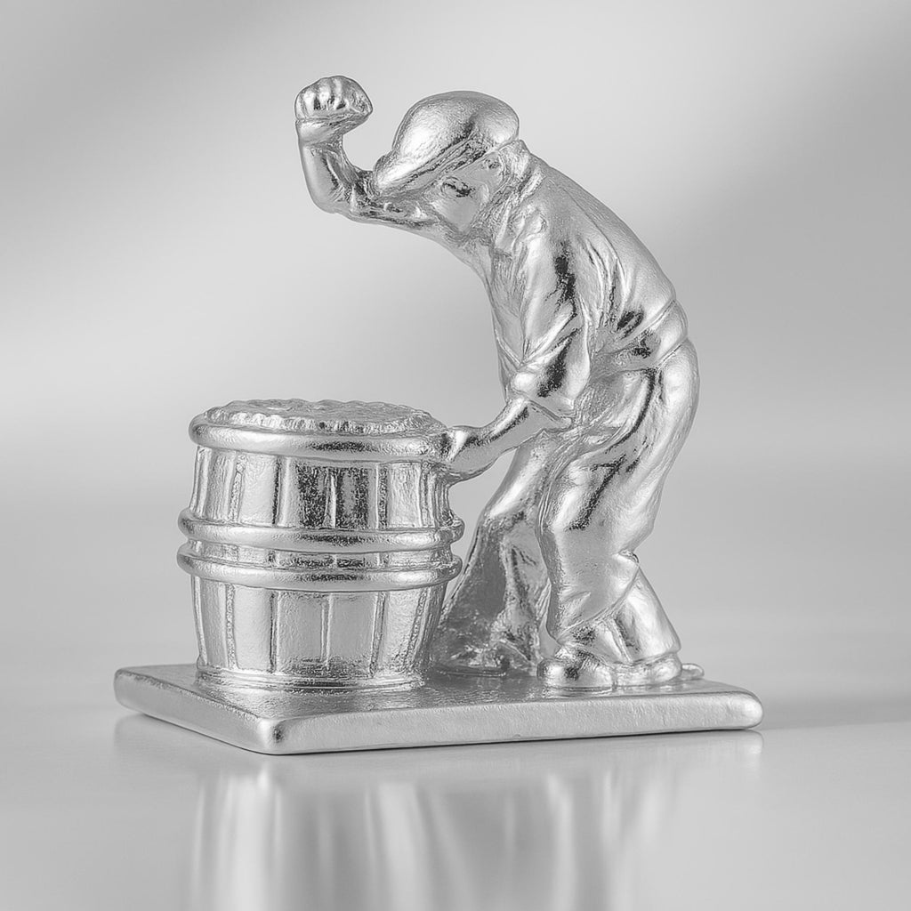 9ct White Gold - Vintage Winemaker Charm