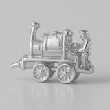 18ct White Gold - Locomotive Train Driver Charm